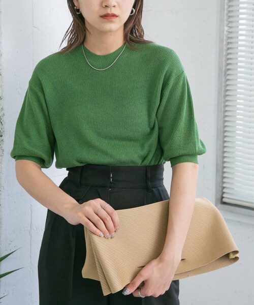 KBF（ケイビーエフ）の「スクエアニットBAG（ハンドバッグ・レディース・BLACK/YELLOW/BEIGE・one）」の13枚目の写真