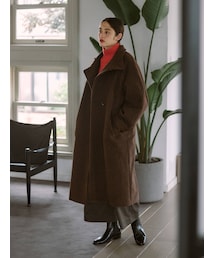 Ungrid | スタンドカラールーズチェックコート(その他アウター)