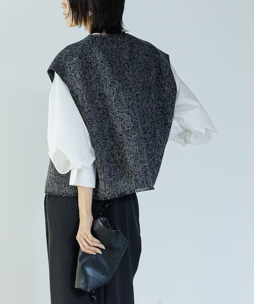 CHIGNON　ツイードショートベスト