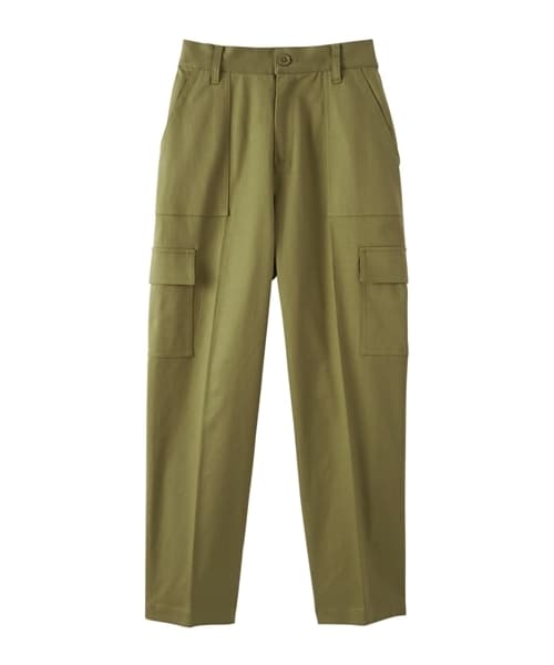 nissen（ニッセン）の「小さいサイズ　綿混ベイカーテーパードパンツ　低身長さん・小柄女性（パンツ・レディース・カーキ/ライトベージュ/ダークカーキ・PSS/PS/PM/PL）」の7枚目の写真