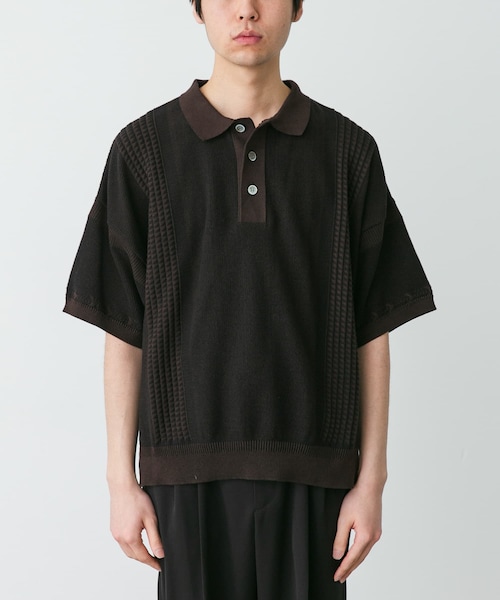 ポロシャツ tokion Wasted Youth KNIT POLO M Black URBAN RESEARCH DOORS（アーバンリサーチドアーズ）の「YASHIKI