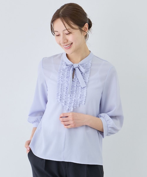 Jayro(ジャイロ)の「ジョーゼットフリルブラウス(シャツ/ブラウス・レディース・ホワイト系/ネイビー/ラベンダー系・M)」の21枚目の写真
