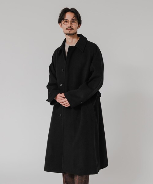 URBAN RESEARCH（アーバンリサーチ）の「WOOL BEAVER BELTED COAT（ステンカラーコート・メンズ・BLACK/MOCHA/BROWN・M/L）」の8枚目の写真