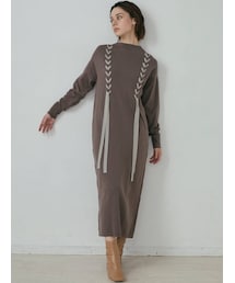 LAGUNAMOON | ハンドステッチテープニットワンピース(ワンピース)