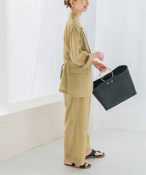 URBAN RESEARCH ROSSO（アーバンリサーチロッソ）の「シアージャケット（テーラードジャケット・レディース・bk×white/beige・FREE）」の5枚目の写真
