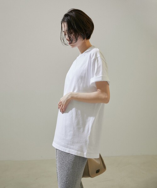 ADAM ET ROPE'（アダムエロペ）の「【J'aDoRe・店舗限定】【TEKLA（テクラ）】Short Sleeve Sleeping T-shirt（Tシャツ/カットソー・レディース・ブラック/ホワイト・S/XS）」の17枚目の写真