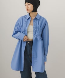 KBF | フロントシャーリングシャツワンピース(ワンピース)