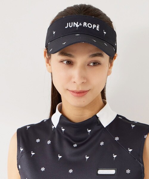 ROPE'(ロペ)の「小紋柄バイザー(サンバイザー・レディース・ブラック/ホワイト/ベージュ・F)」の8枚目の写真