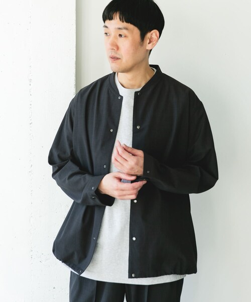 URBAN RESEARCH DOORS(アーバンリサーチドアーズ)の「『イージーケア/速乾/UVカット』クイックドライ ノーカラーライトブルゾン(ブルゾン・メンズ・CHALK/BLUEGREEN/CHARCOAL・M/L)」の20枚目の写真