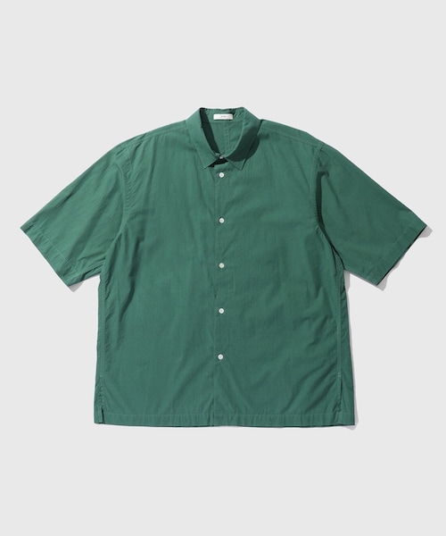 ADAM ET ROPE'(アダムエロペ)の「【ATON/エイトン】SHRINK COTTON LAWN OVERSIZED S/S SHIRT(シャツ/ブラウス・メンズ・グリーン/ブルー系・4/6)」の1枚目の写真