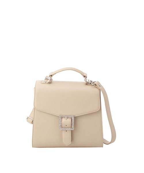 EATME（イートミー）の「ビジューバックルフラップショルダーバッグ（ショルダーバッグ・レディース・ブラック/ベージュ・F）」の3枚目の写真