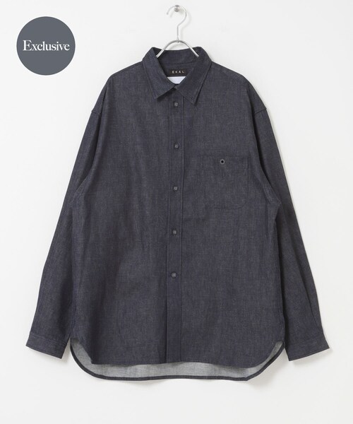 EKAL（エカル）の「White Mountaineering　別注MID GUSSET SLEEVE EYELET POCKET SHIRT（シャツ/ブラウス・メンズ・ブルー・2/3）」の9枚目の写真