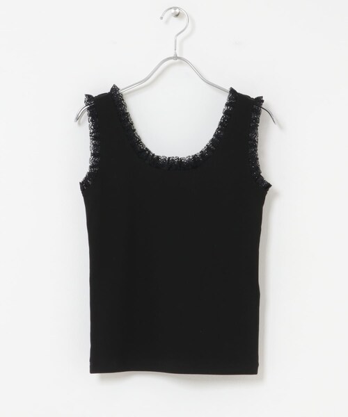 SENSE OF PLACE by URBAN RESEARCH（センスオブプレイスバイアーバンリサーチ）の「レースフリルタンクトップ（タンクトップ・レディース・OFF WHITE/BLACK・One）」の16枚目の写真