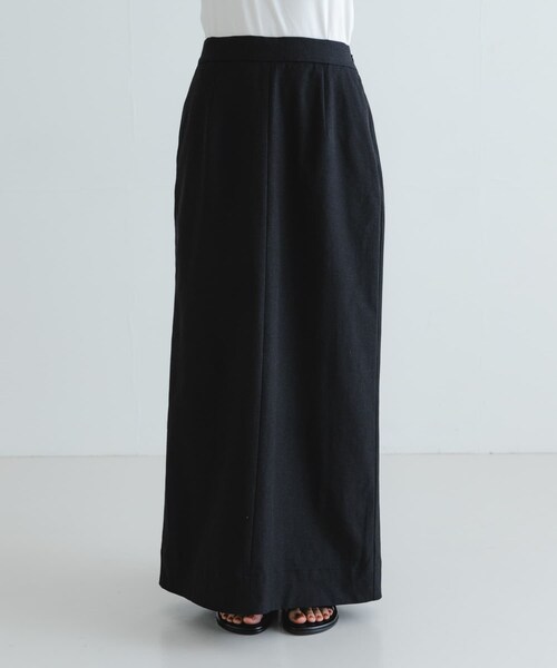 URBAN RESEARCH（アーバンリサーチ）の「『2サイズ展開』リネン混ロングスカート（スカート・レディース・BLACK/SAND BEIGE・36/38）」の16枚目の写真