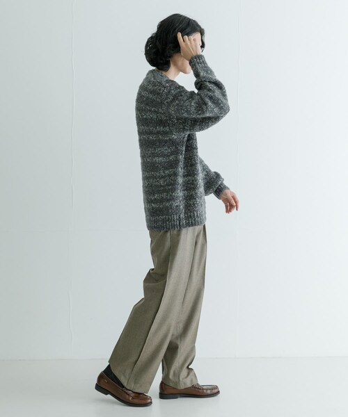 URBAN RESEARCH（アーバンリサーチ）の「URBAN RESEARCH iD　ブークレメランジニット（ニット/セーター・メンズ・GRAY/BEIGE・M/L）」の13枚目の写真