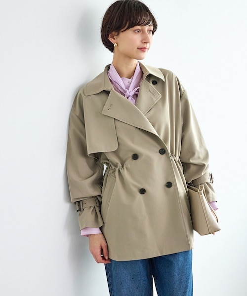 ROPE' PICNIC(ロペピクニック)の「ミドル丈トレンチコート/撥水・花粉ガード(トレンチコート・レディース・ベージュ/カーキ/ネイビー・F)」の22枚目の写真