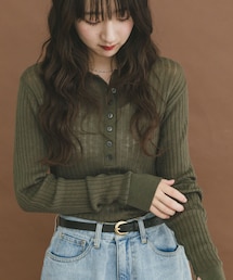 ITEMS URBANRESEARCH | シアーリブポロニット(ニット/セーター)
