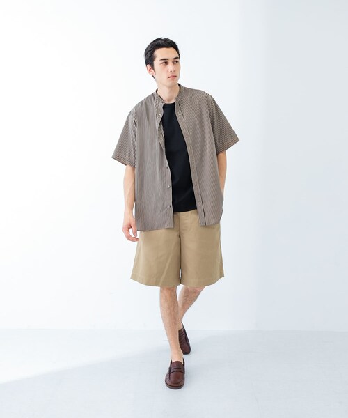 URBAN RESEARCH（アーバンリサーチ）の「PRINT BAND COLLAR SHIRTS（シャツ/ブラウス・メンズ・BLK×BEG/BLK×WHT/NVY×BRN・M/L）」の10枚目の写真
