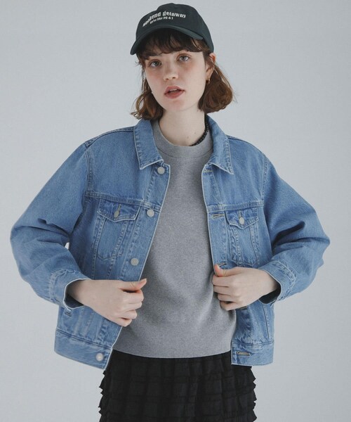 URBAN RESEARCH Sonny Label（アーバンリサーチサニーレーベル）の「オーセンティックデニムショートジャケット（デニムジャケット・レディース・インディゴ/ライトインディゴ・Free）」の7枚目の写真