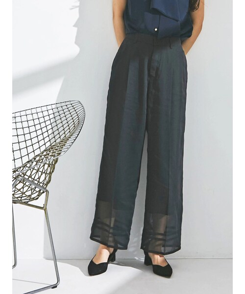 TONAL（トーナル）の「シアータックワイドパンツ（その他パンツ・レディース・ブラック/ピンク/ベージュ・S/M）」の2枚目の写真