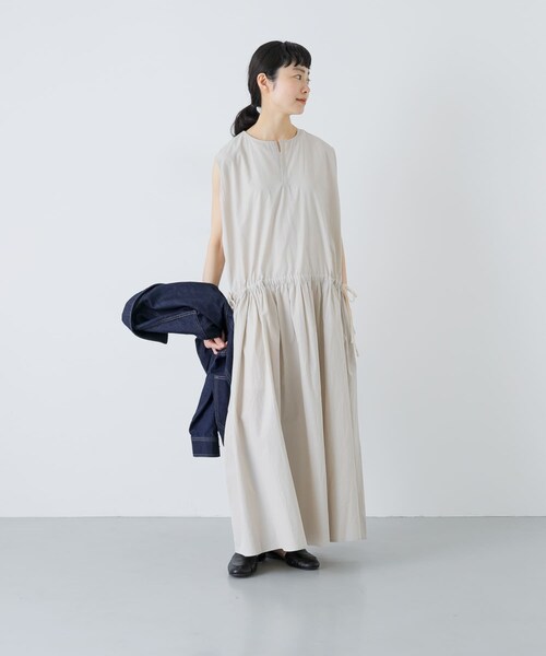かぐれ（カグレ）の「タイプライターギャザーワンピース（ワンピース・レディース・IVORY/BLACK・Free）」の7枚目の写真