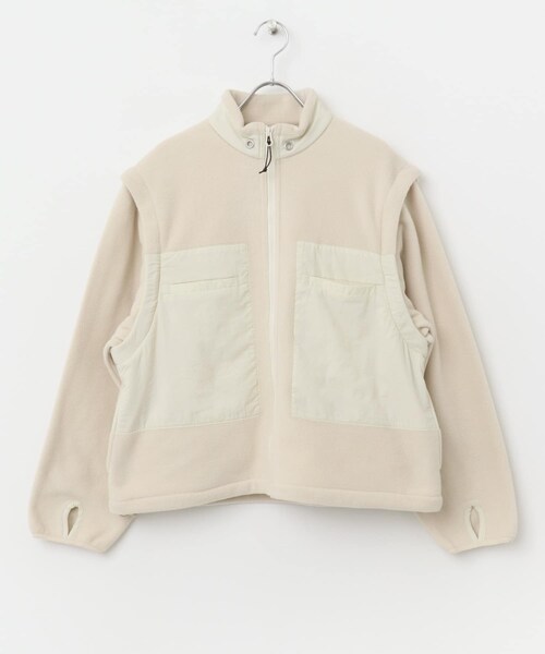 EKAL（エカル）の「デタッチャブルフリースブルゾン（ブルゾン・レディース・オフ/チャコール・one）」の11枚目の写真