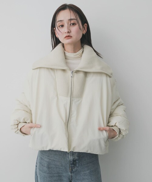 SENSE OF PLACE by URBAN RESEARCH(センスオブプレイスバイアーバンリサーチ)の「ビッグカラーショートパフジャケット(その他アウター・レディース・GREIGE/BLACK/KHAKI・One)」の14枚目の写真