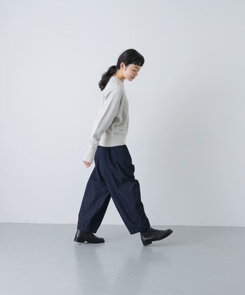 かぐれ（カグレ）の「コットンリヨセルショートプルオーバー（Tシャツ/カットソー・レディース・L/GRAY/NAVY/CHARCOAL・Free）」の18枚目の写真