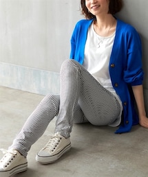 nissen | 大きいサイズ全方向ストレッチニットツイルスキニーパンツ（ゆったり太もも）（選べる２レングス）(パンツ)