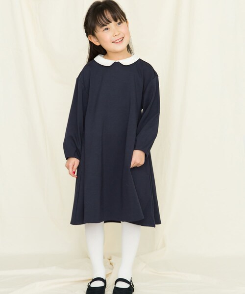 URBAN RESEARCH DOORS（アーバンリサーチドアーズ）の「付け襟フレアワンピース(KIDS)（ワンピース・キッズ・BEIGE/NAVY・105/120/135）」の15枚目の写真