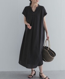 URBAN RESEARCH DOORS | リネンレーヨンスキッパーフレンチワンピース(ワンピース)