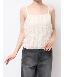 MURUA | ミックスフリンジニットキャミソール(キャミソール)