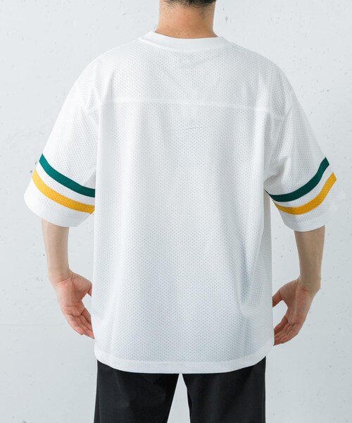URBAN RESEARCH（アーバンリサーチ）の「The DUFFER N NEPHEWS　MESH FOOTBALL T-SHIRTS（Tシャツ/カットソー・メンズ・WHITE/BLACK・M）」の4枚目の写真