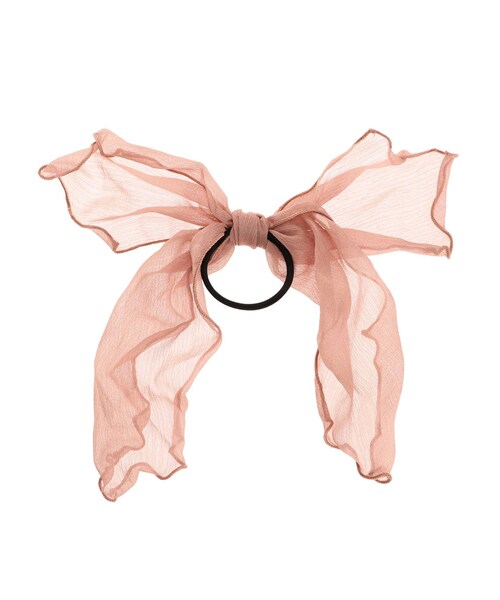 RESEXXY（リゼクシー）の「シアーリボンヘアゴム（ヘアゴム・レディース・アイボリー/ブラック/ピンク/ラベンダー・F）」の3枚目の写真