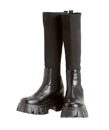 GYDA | ニットドッキングボリュームソールブーツ(ブーツ)