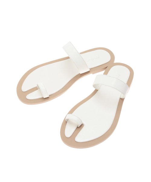 Ungrid（アングリッド）の「バイカラーフラットサンダル（サンダル・レディース・アイボリー/ブラック・S/M/L）」の3枚目の写真