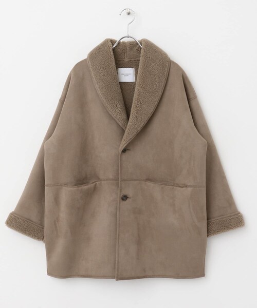 URBAN RESEARCH DOORS（アーバンリサーチドアーズ）の「フェイクムートンミドルコート（ムートンコート・レディース・GREGE/BEIGE・M）」の17枚目の写真