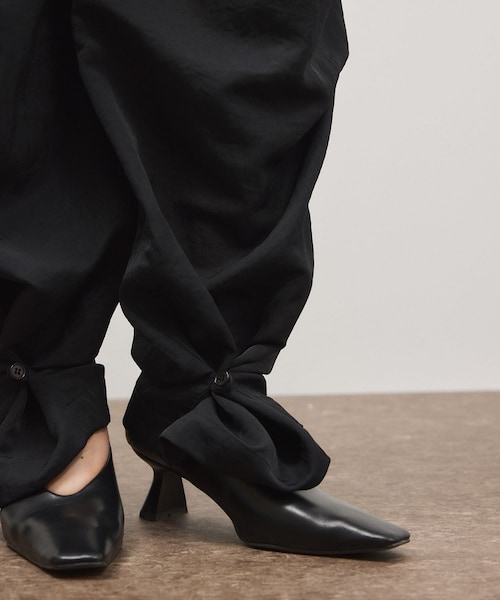 ADAM ET ROPE'（アダムエロペ）の「2WAYヘムパラシュートパンツ（その他パンツ・レディース・ブラック/オフホワイト/レッド系・36/38）」の8枚目の写真