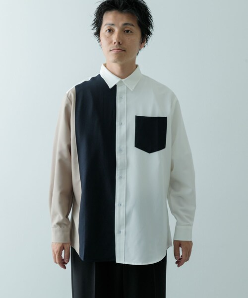 ITEMS URBANRESEARCH（アイテムズ アーバンリサーチ）の「Vertical Switch 長袖シャツ（シャツ/ブラウス・メンズ・BLU/WHT/GRY・M/L）」の8枚目の写真