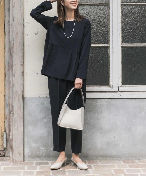 URBAN RESEARCH DOORS(アーバンリサーチドアーズ)の「ペプラムトップスセットアップ(セットアップ・レディース・NAVY/BLACK・S/M)」の15枚目の写真