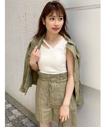 MERCURYDUO | ウエストドロストサファリジャケット(テーラードジャケット)