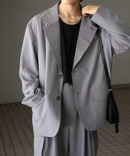 SENSE OF PLACE by URBAN RESEARCH(センスオブプレイスバイアーバンリサーチ)の「『セットアップ対応』シングルルーズジャケット(テーラードジャケット・メンズ・GRAY/BLACK/R.BROWN・M/L)」の4枚目の写真