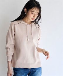 nissen | ＜大きいサイズ＞マシュマロニットパーカー(パーカー)