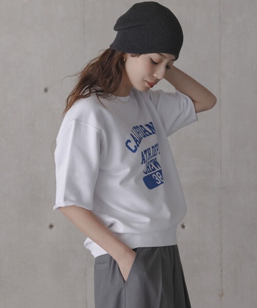 URBAN RESEARCH Sonny Label（アーバンリサーチサニーレーベル）の「『別注』CHAMPION×Sonny Label　ロゴスウェットTシャツ（スウェット・レディース・ホワイト/スカイブルー/ネイビー/オートミール・M/L）」の8枚目の写真