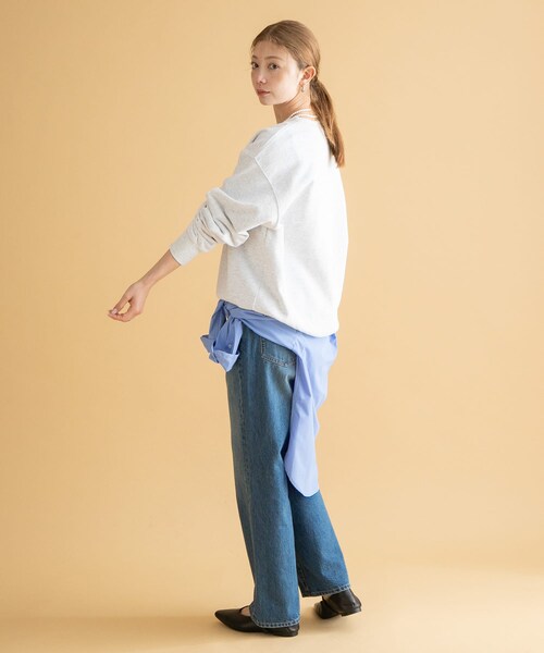 URBAN RESEARCH Sonny Label（アーバンリサーチサニーレーベル）の「GEM SPORTSWEAR　クルーネックロゴスウェット（スウェット・レディース・スミクロ/オートミール/ネイビー・M/L）」の22枚目の写真