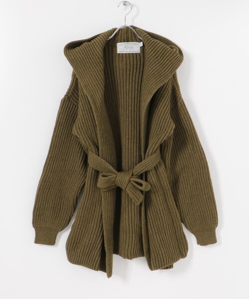 URBAN RESEARCH（アーバンリサーチ）の「『別注』OLDDERBY KNITWEAR×UR　Open Front Hoodie（カーディガン/ボレロ・レディース・MUSGO/PURPURA/NIEBLA・FREE）」の7枚目の写真