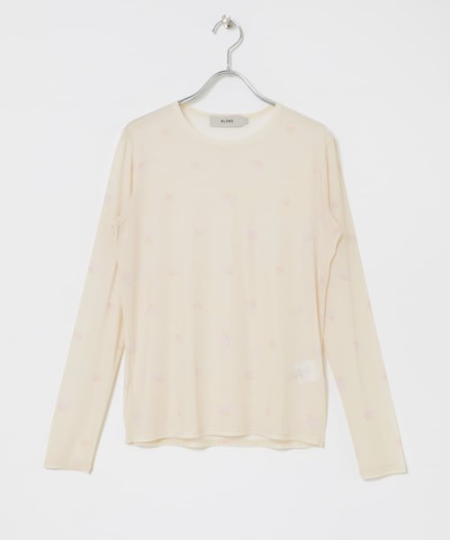 URBAN RESEARCH(アーバンリサーチ)の「KLOKE Spring Mesh Long Sleeve(Tシャツ/カットソー・レディース・EcruFloral/LilacFlora・S)」の1枚目の写真