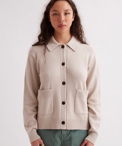 Saturdays NYC（サタデーズ ニューヨークシティ ）の「Halle Cardigan（カーディガン/ボレロ・レディース・グレー/ブラック・M/S）」の12枚目の写真