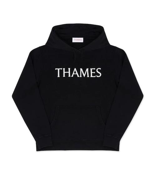 bonjour records（ボンジュールレコーズ）の「THAMES MMXX./テムズ LETTERS HOOD（パーカー・レディース・ブラック・L/M/XL）」の3枚目の写真