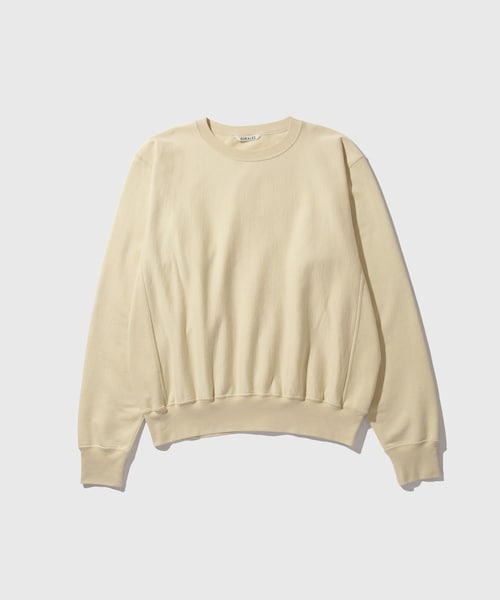 ADAM ET ROPE'（アダムエロペ）の「【AURALEE/オーラリー】ELASTIC HIGH GAUGE SWEAT P/O（スウェット・メンズ・ブラック/キナリ・3/4）」の2枚目の写真